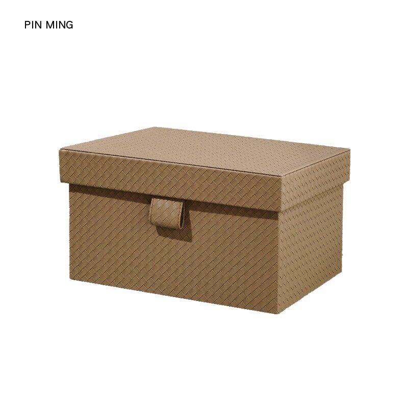 销售部礼品皮革收纳盒样板房家庭收纳盒整理盒收纳盒陈列摆件