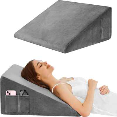 楔形枕头记忆棉三角垫睡眠缓解回流反流打鼾睡觉床头亚马逊靠背靠