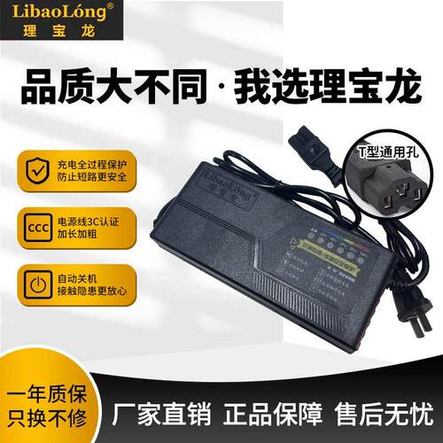 理宝龙原装充电器自动断电六灯显示电动车电瓶车智能充电器48V60V