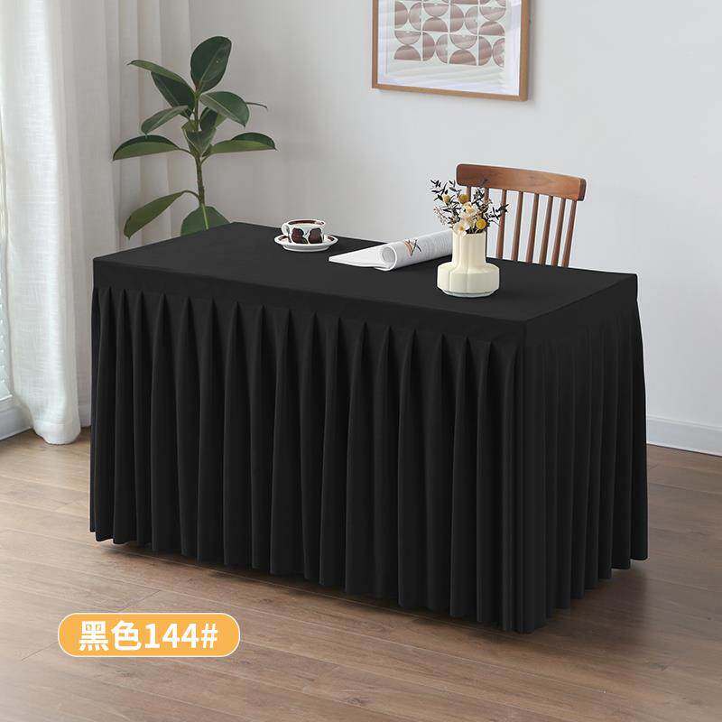 正品议桌布会桌布定制长方形商餐务长条布桌套罩冷摆台展会加厚绒