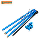 户外旅行三节铝合金铜连接灯架带地插易收纳便携野营露营灯支架