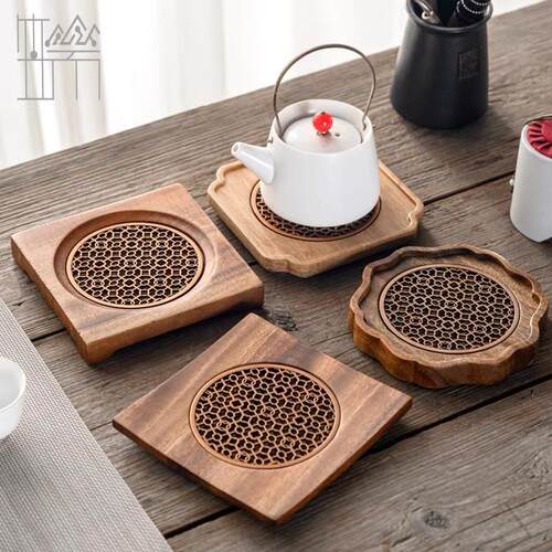 南美胡桃木茶壶垫茶垫杯垫零配养茶壶托壶承功夫茶具配件简约格调