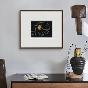 乱序饰胡安米罗现代简约画抽中古风QB202404象艺术装画客厅玄关柜