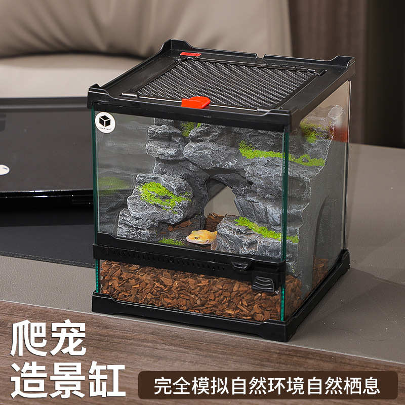 一件代发爬宠造景缸一体爬虫缸一物成景雨林爬宠缸爬宠景观缸沙漠