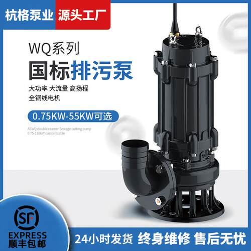 无堵塞潜水排污泵高杨程工程潜水泵大流量污泥化粪池抽粪污水泵