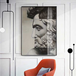 抽象现代装 饰画创意人像石膏玄关雕塑壁画客厅挂画酒店走廊样板间