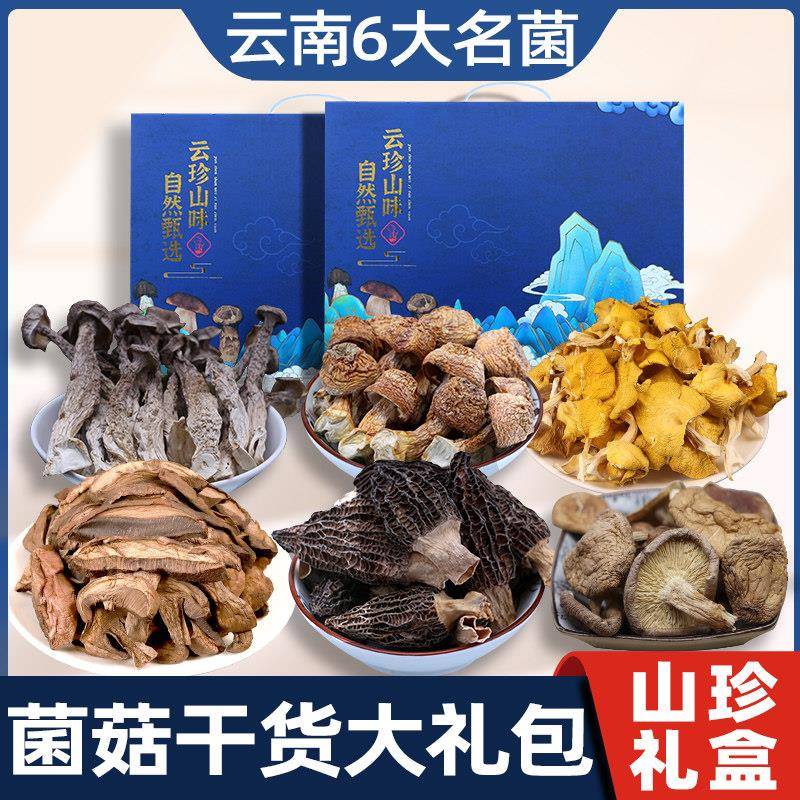 云南野生菌大礼包菌菇干 干货礼盒年货山珍过节特产礼品送礼年货