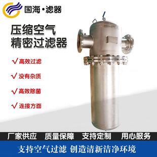 法兰式压缩空气高效精密过滤器高效除水除油除杂过滤器