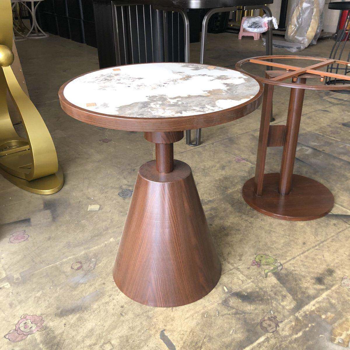 现代轻奢简约岩板茶几家用商用酒店沙发几角阳台客厅网红洽谈圆桌