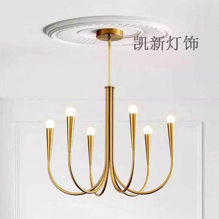 意大利设计师客厅灯轻奢美式法式复古卧室餐厅艺术蜡烛吊灯全光谱