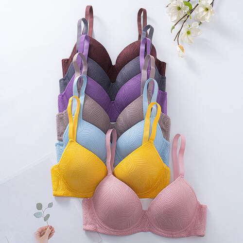 Lace bra, plus size bra, thin version with steel rims,