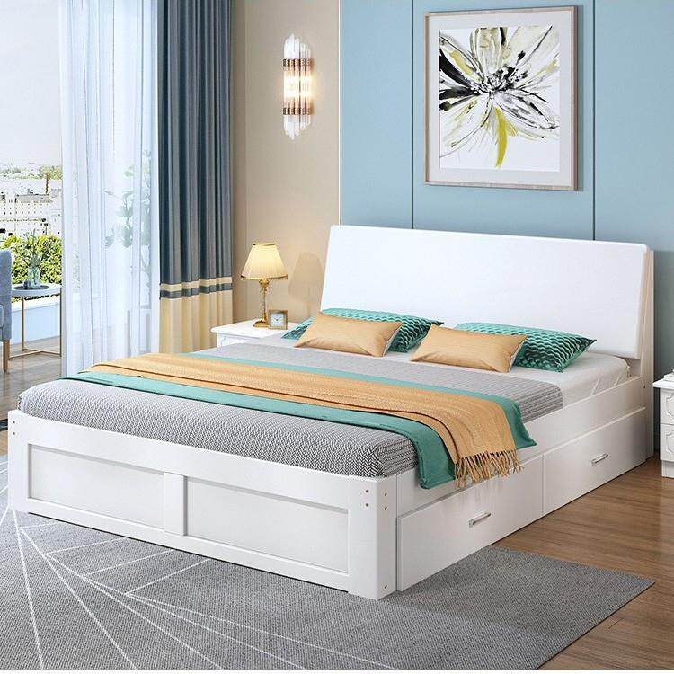 实木床1.8米床现代简约经济型双人床1.5m家用单人床1.2米主