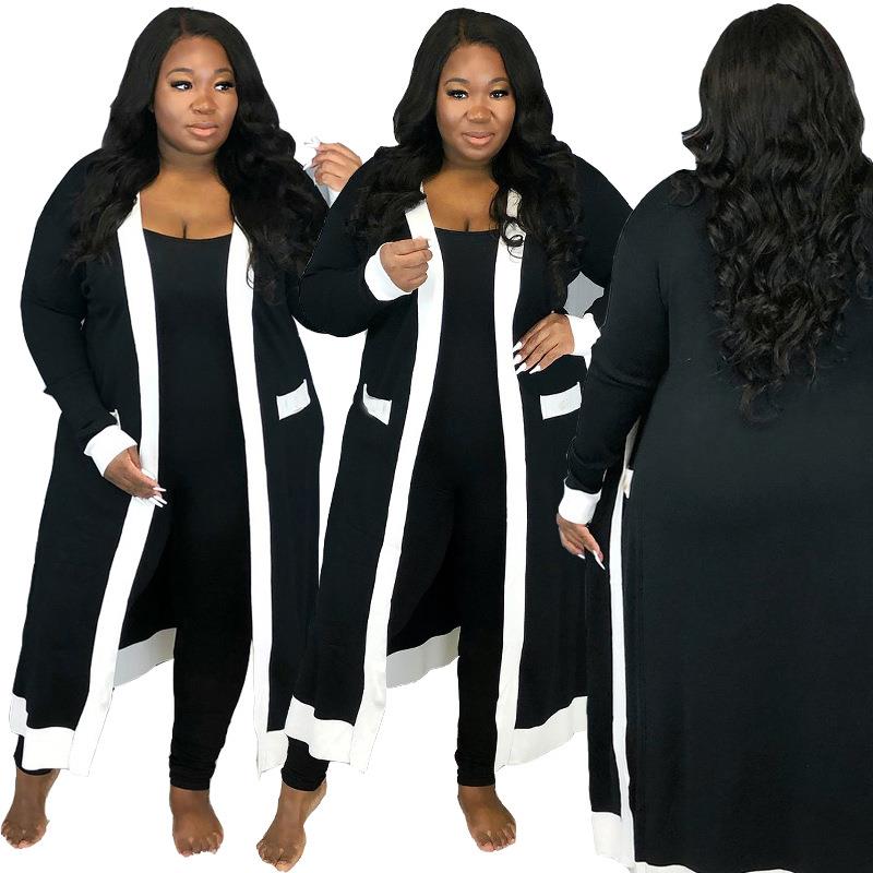 Long Jacket Sleeve Collar Womens Fit Side Shirt Open Loose