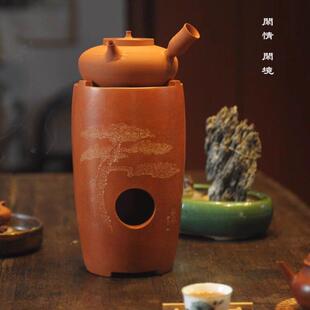 手工红泥小火炉煮茶炉工夫大高炉风炉省炭耐高温炭炉柴烧电炭两用