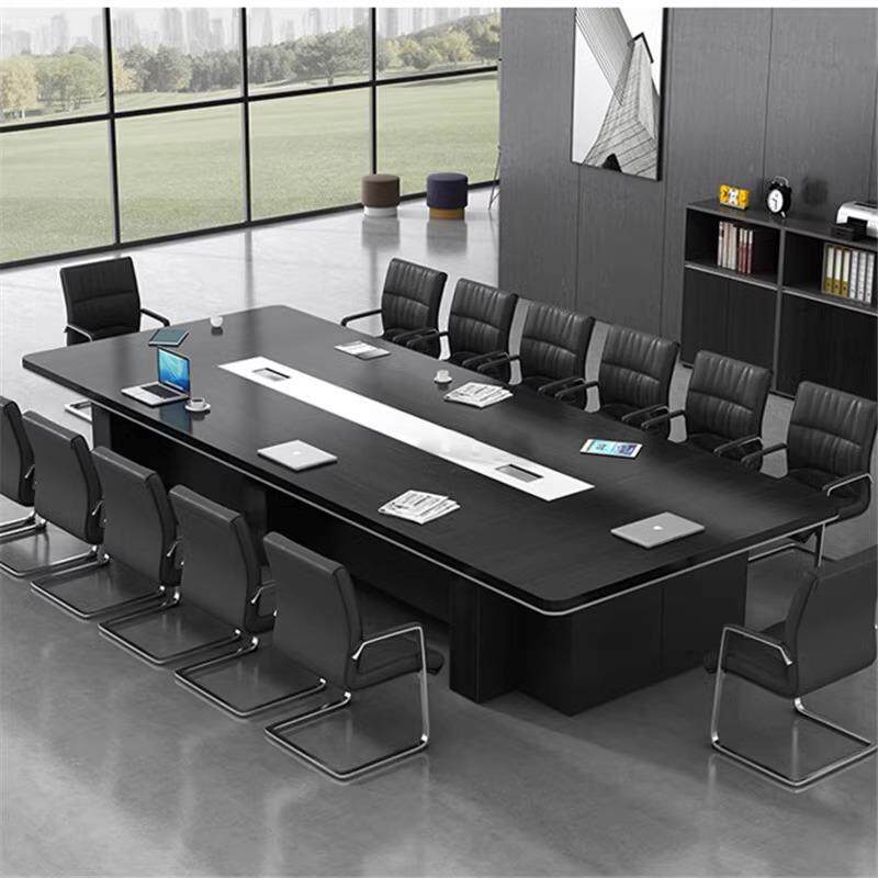 会议长桌办公室接待桌员工洽谈桌椅条形板式长方形大桌子长条商务