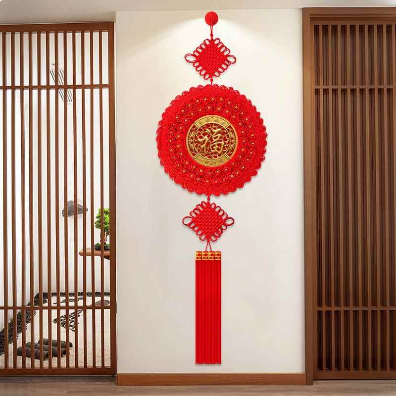2025新款中国结挂饰新客厅高福字背景墙玄关装饰YXJMG002年节春喜