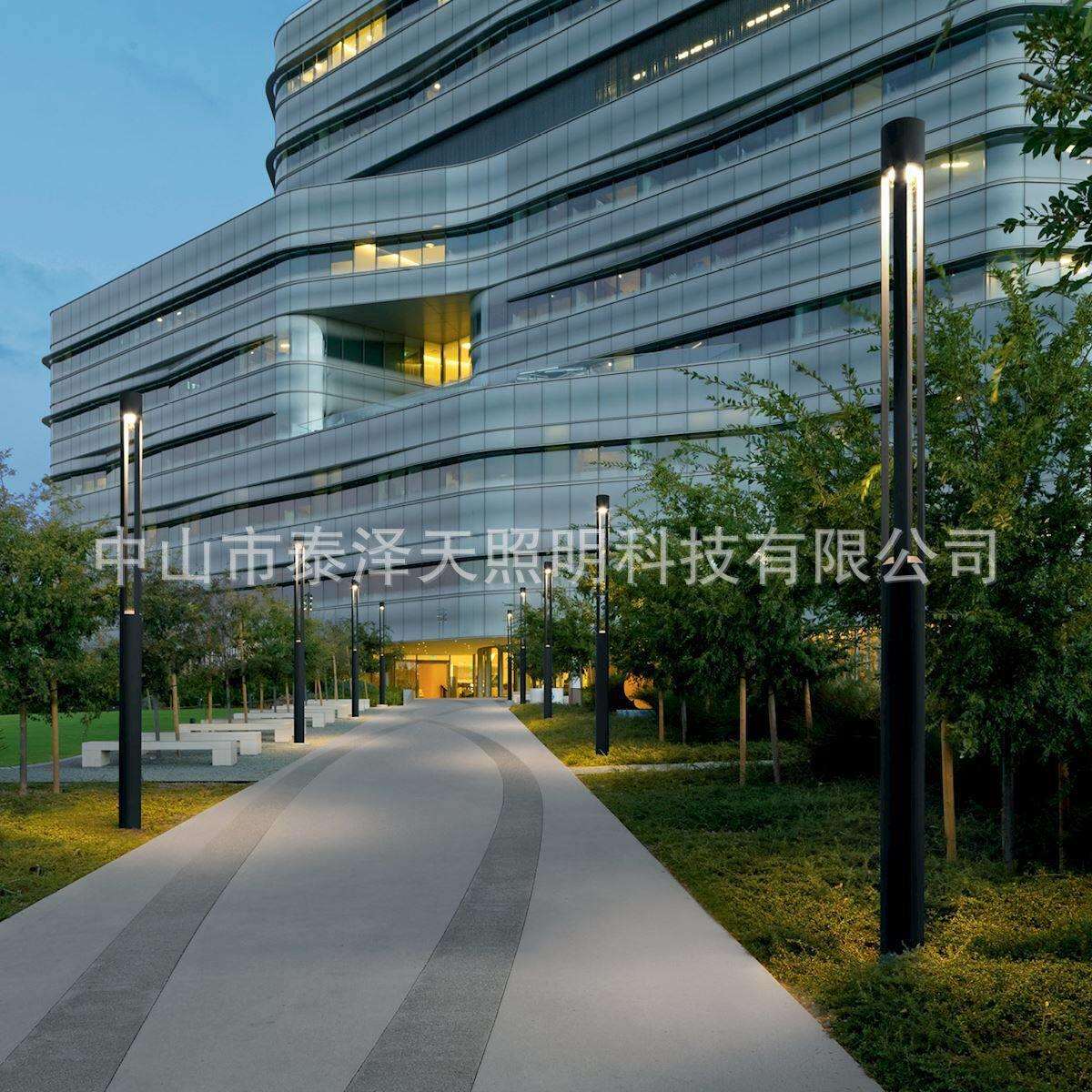 厂家直销led3米5米户外圆柱形铝型材景观灯广场园林公园庭院路灯