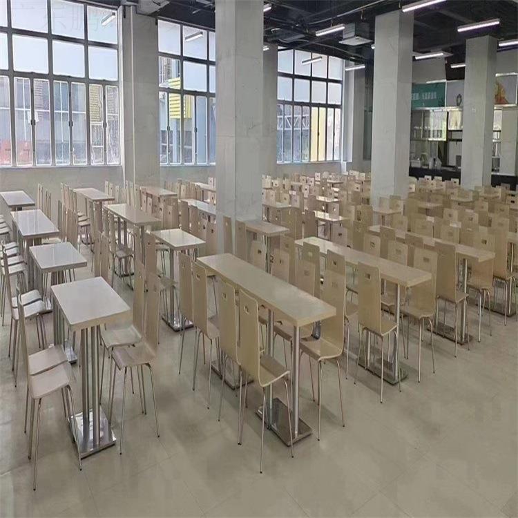 广东厂家直销分体餐桌椅曲木椅餐桌四人位餐桌快餐桌饭桌