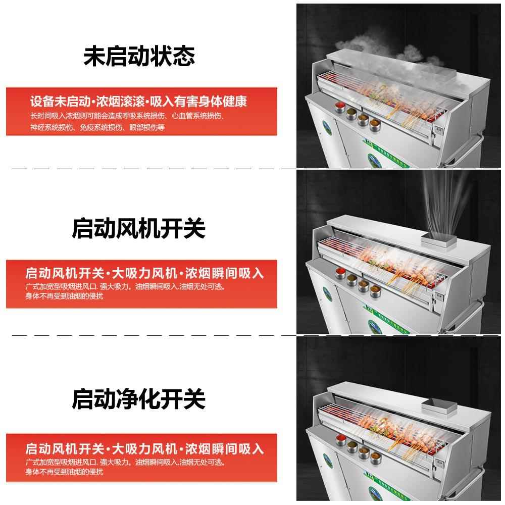 商无烟化烧烤用摆摊移动油净烟352烧烤净化器一体机烧烤炉子商车