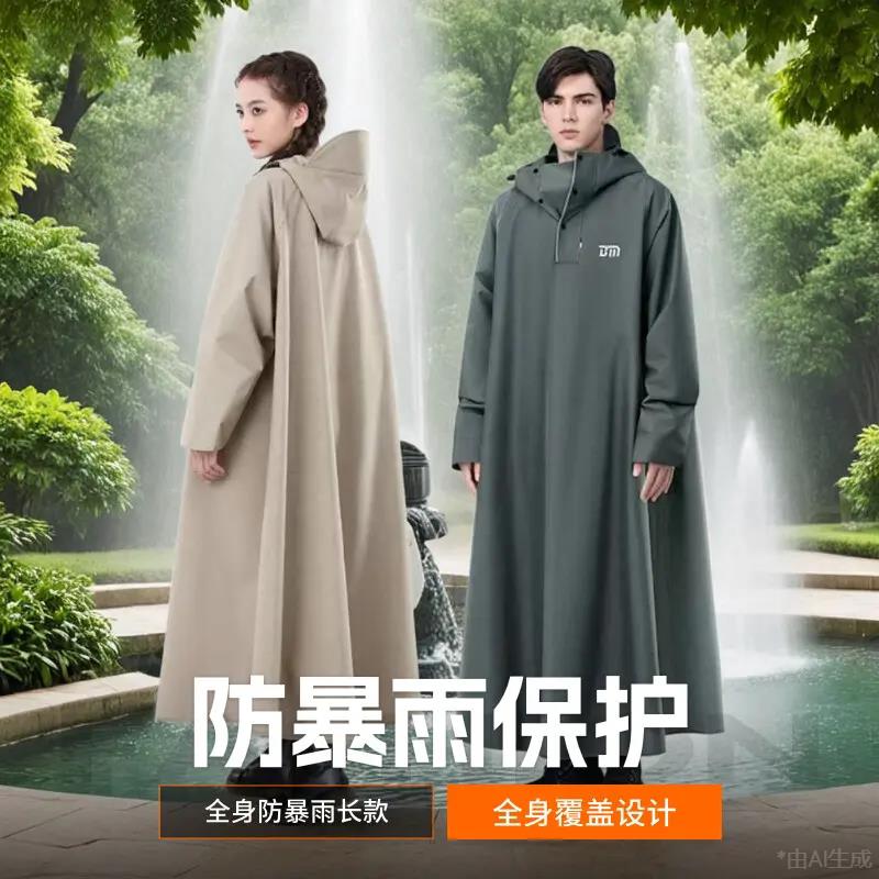 大尺码雨衣长版全身防暴雨加厚加大电动车雨披机车雨衣女男款骑行