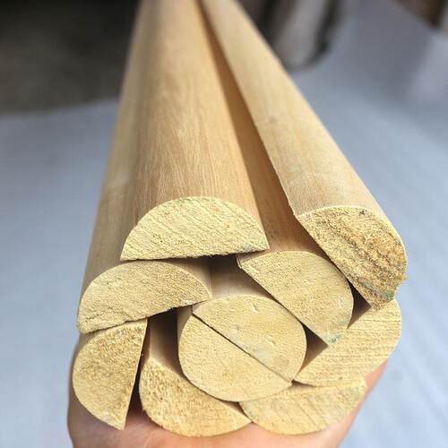 半圆形实木线条圆弧四分之一滴水槽家具模板收口原木装饰柱封边贴