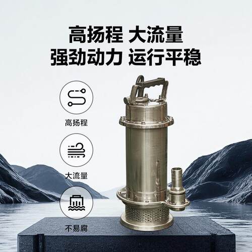 WQD不锈钢潜水泵 耐腐蚀高扬程潜水污水泵 小型潜水污水泵抽水泵