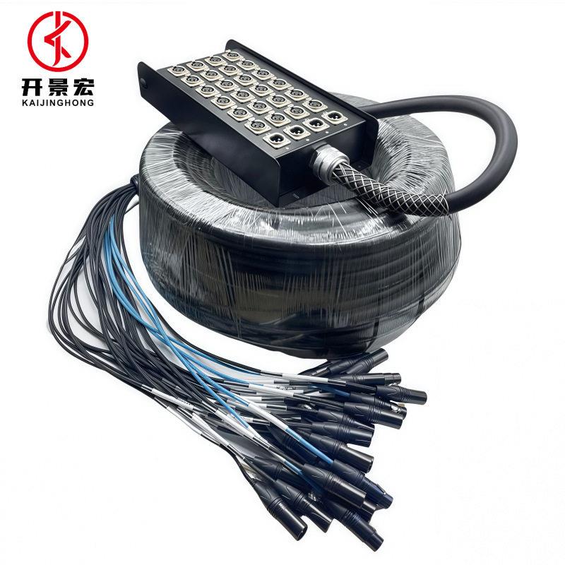 28路多筒卡侬接线盒/集线盒舞台芯信号线缆话音频插座卡农录音棚