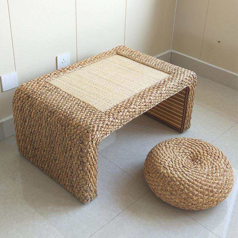 草编蒲团坐垫地板圆形日式榻榻米垫子加厚拜佛禅坐手工蒲草打坐垫