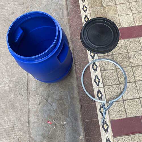 东莞 广州塑胶带铁箍法兰桶深圳新蓝A级蓝化工塑料桶大口方灌圆灌