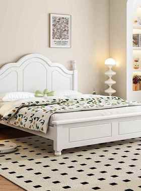 批房实木床ECC现代简床约双人床1.8米欧白色架1.2m出租用1米5式单