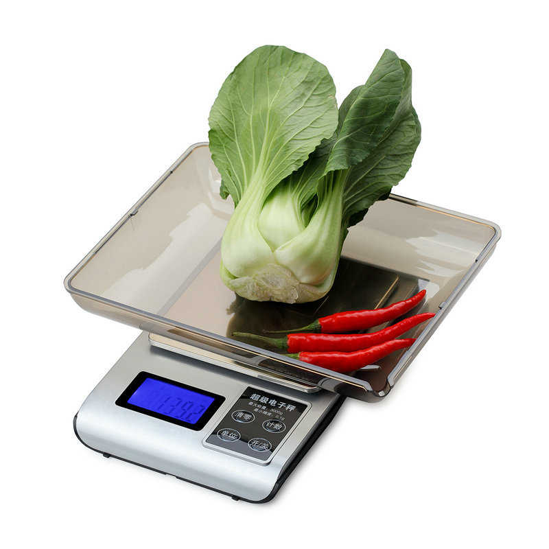 厨房烘焙3kg电子秤家用食品称 高精度不锈钢电子天平0.1克克数称