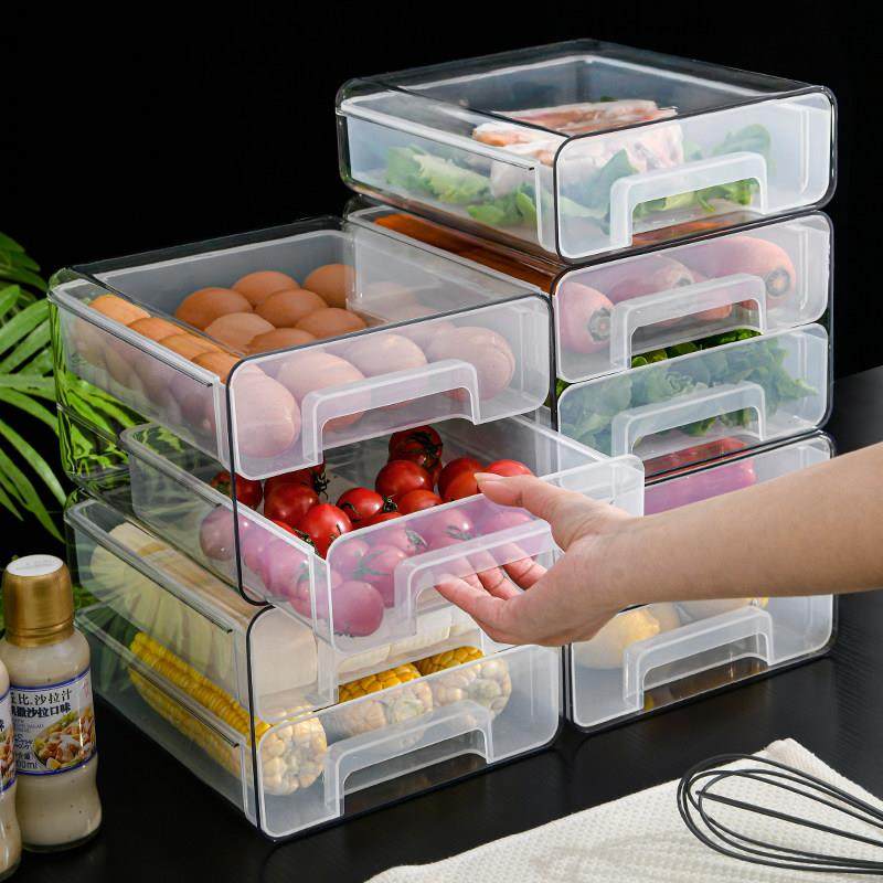 冰箱收纳盒保鲜盒食品级抽屉式冷冻整理盒专用厨房蔬菜水果鸡蛋盒,收纳整理,食物收纳盒,淘宝优惠券,粉丝福利购,淘宝优惠卷