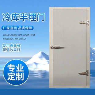 冷库门中型门半埋门全埋门铝合金不锈钢保温双开电动平移门深圳定