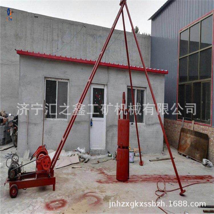 耐用实惠电动洛阳铲建筑地基三脚架打桩机600铲头简单易操作
