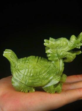厂家批发 玉石南玉石龙龟小摆件 龙龟摆饰跑江湖地摊玉器货源批发