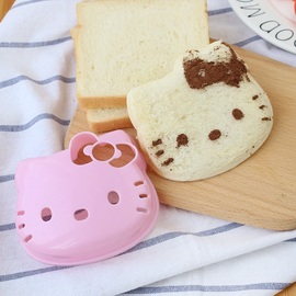 可爱猫咪三明治模具，小动物口袋面包机儿童，diy爱心早餐米饭工具