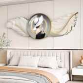 背现代奢轻创意羽毛APM卧室床头装 饰雕刻画画床头沙发景挂画