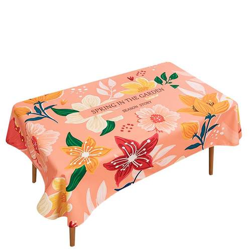 正品i田园防水台布棉麻台矩形n电视柜咖啡桌布无障花碍高档防烫布