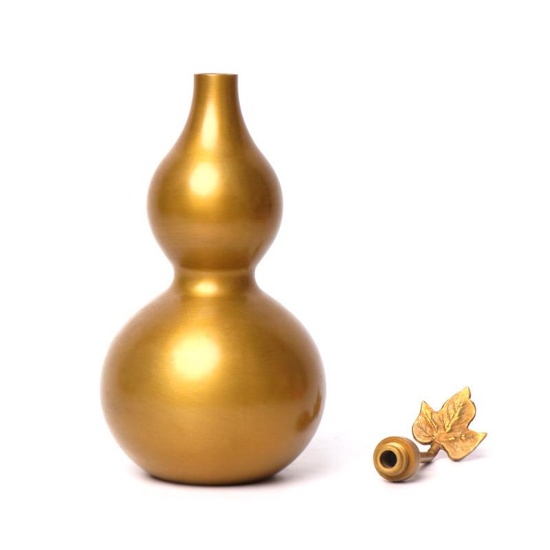 铜葫芦葫芦禄葫芦铜器摆件工艺品摆福件光面葫芦