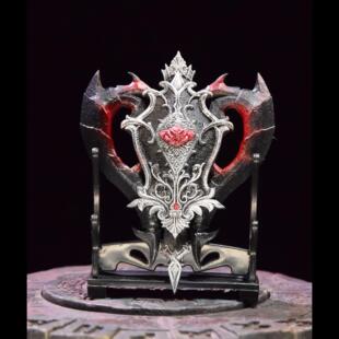 【画狸】怪物猎人荒野刺花剑盾武器手办