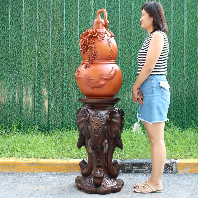 招财葫芦摆件大象貔貅落地客厅风水公司办公室装饰品乔迁开 业礼