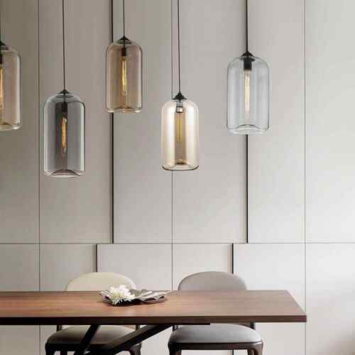 美式复古lft单个性创意吧台餐桌吊灯北o欧简约床透HX9906-1明玻璃
