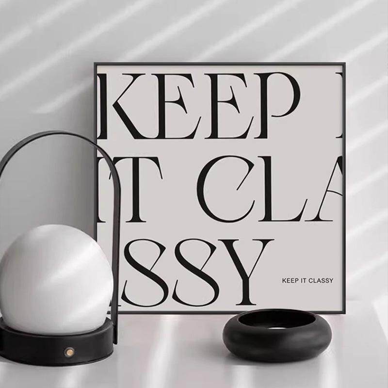 现代简约英文字母装饰画ins风抽象壁画卧室客厅墙面挂画桌面摆画