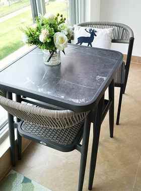 GP阳台桌椅茶桌椅组藤椅阳三件套喝x茶桌子一桌合两KGG椅休闲台小