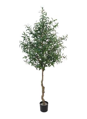 仿真绿FY-D182橄榄树家摆居装假树室内落地盆栽件假绿植饰花卉盆