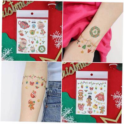 儿童圣诞节纹身贴脸贴Childrens Christmas Tattoo Face Stick