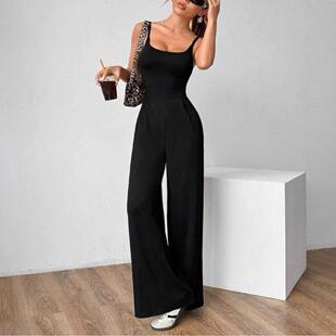 Summer Sleeveless Jumpsuits For Women Dressy Square Neck