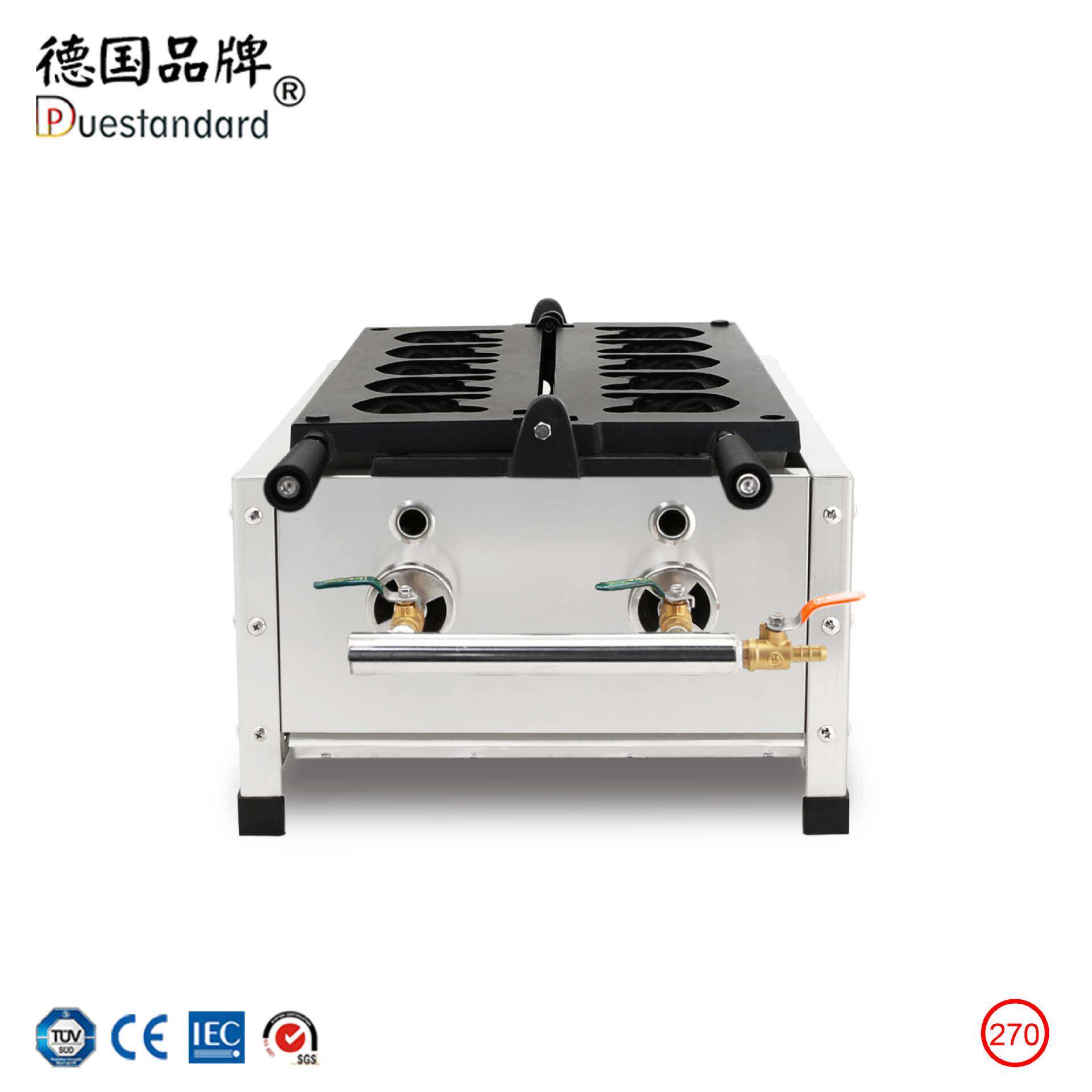 商用新品可爱哈巴狗头燃气华夫饼 德国品牌翻盖犬首头华夫松饼机