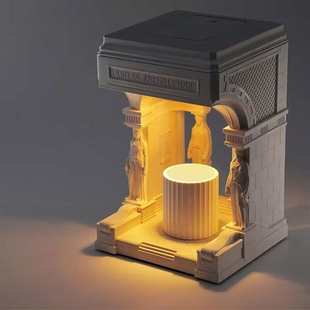 台灯轻奢融蜡灯石膏水泥圣殿复古香薰灯小夜灯床头ins风蜡烛卧室