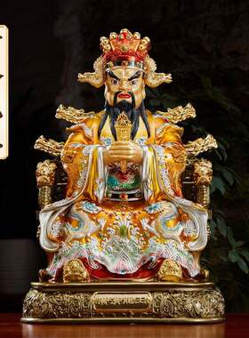 仿铜彩广济龙王爷摆件井龙王河龙王爷神像五湖四海龙王铜龙五爷